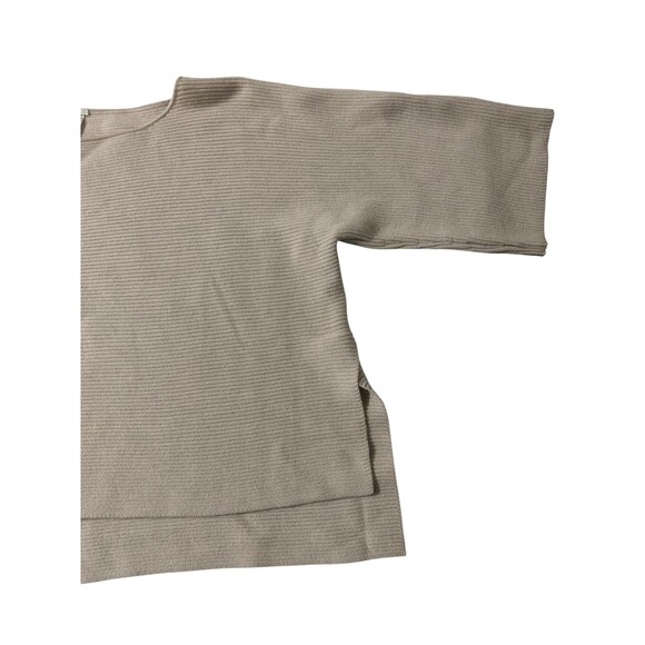 Wolford Sweater Womens Medium Beige 100% Virgin Wool Ribbed Knit Pullover Top - Picture 6 of 8
